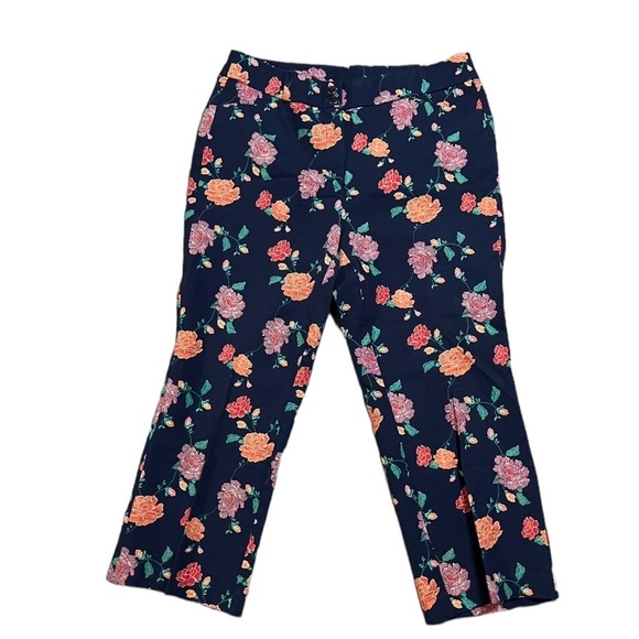 Chico's Pants - Chico’s Womens Floral Capri Cropped Pants Multicolored Size 8 (Chico’s 1)